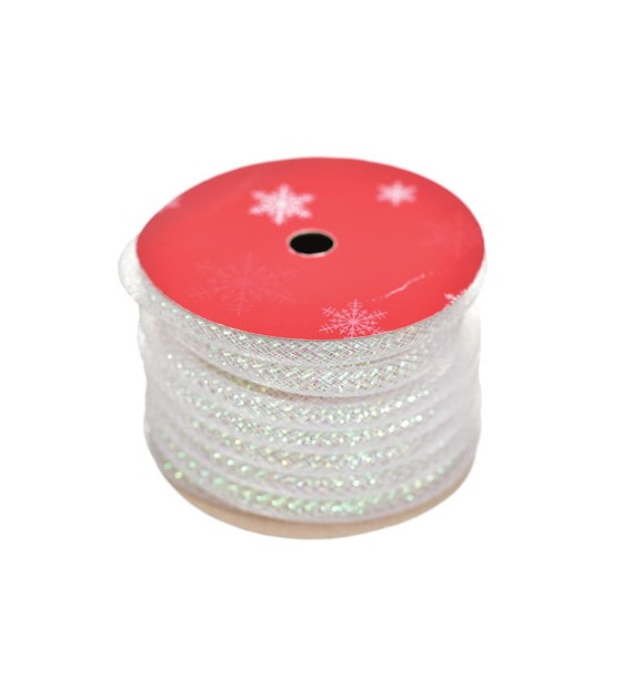 Sznurek do dekoracji prezentów, 0.8x270cm, biały, do powieszenia