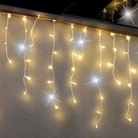 Kurtyna sople 250LED, ciepły biały + zimny biały flash, sieciowa, zew.