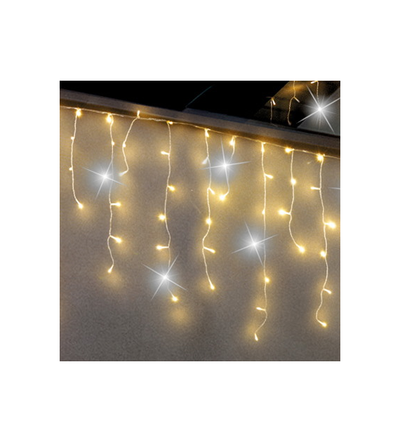 Kurtyna sople 250LED, ciepły biały + zimny biały flash, sieciowa, zew.