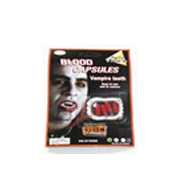 Dekoracja halloweenowa - szczęka wampira ze sztuczną krwią