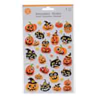 Naklejki - Halloween zestaw dynie i czarne koty 21x14 cm