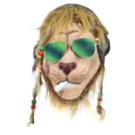 Maska  lew rastafarian  z lateksu