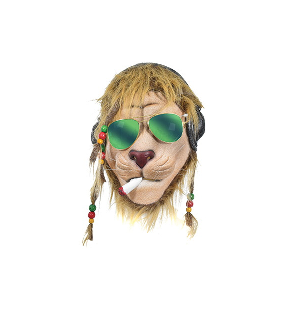 Maska  lew rastafarian  z lateksu
