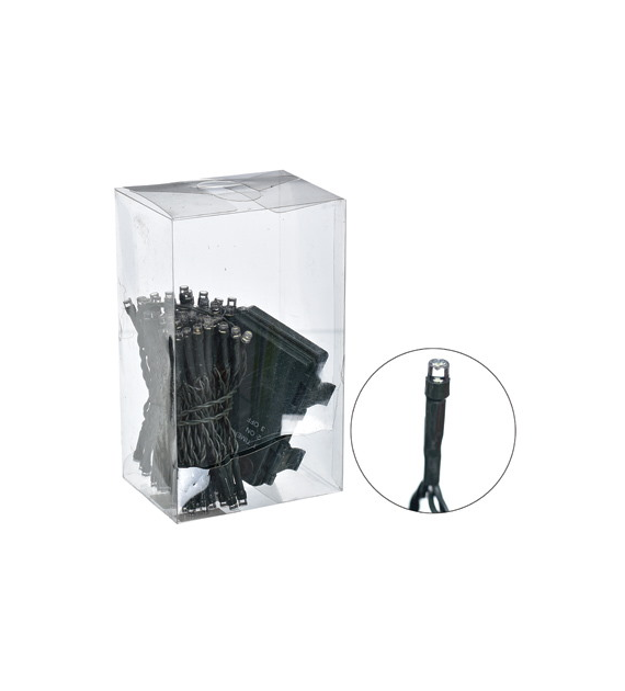 Lampki 100LED, zimny biały, na baterie 3xAA, zew.