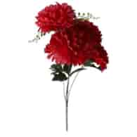 Bukiet 5 chryzantem, 53cm, bordowy