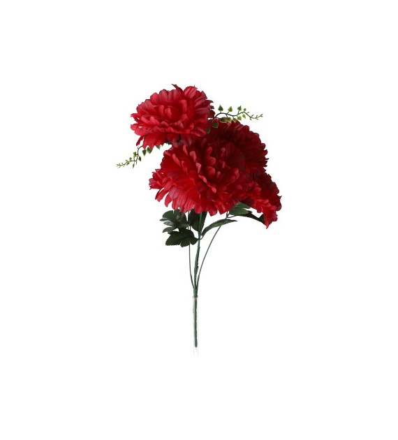 Bukiet 5 chryzantem, 53cm, bordowy