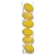 Zestaw 6 jajek 4cm do powieszenia, żółty