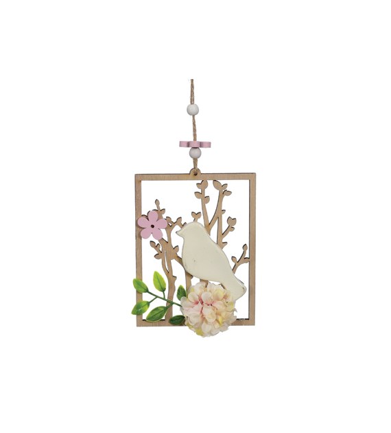 Dekoracja drewniana do powieszenia, wys. 13,5cm