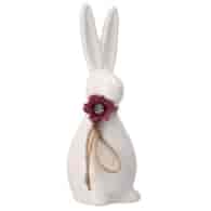 Zając ceramiczny z dekoracją, wys. 18,5cm