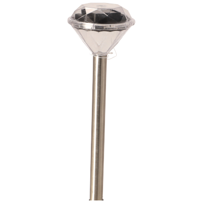 Lampa Solarna Diament Ze Stali Nierdzewnej, 1LED Biały, 34,5x8x8cm
