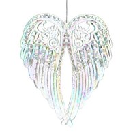 Dekoracja z akrylu skrzydła, 14,5 cm, przeźroczysty, opal