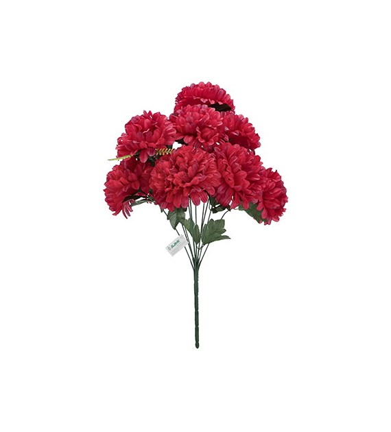 Bukiet 10 chryzantem, 54cm, bordowy