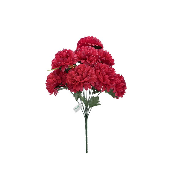 Bukiet 10 chryzantem, 54cm, bordowy