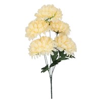 Bukiet 5 chryzantem, 53cm,  kremowy
