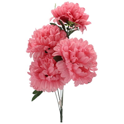 Bukiet 5 chryzantem, 53cm, różowy