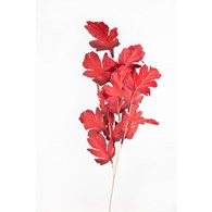 Gałązka liści ozdobnych cieniowanych; 107cm, czerwony