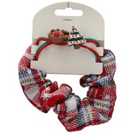 Zestaw gumka z materiału + gumka cienka z reniferem