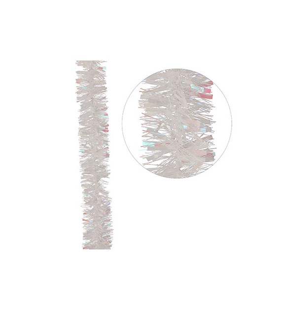 Łańcuch mieszany 70mm 2m biały z poświatą (tęczowy)