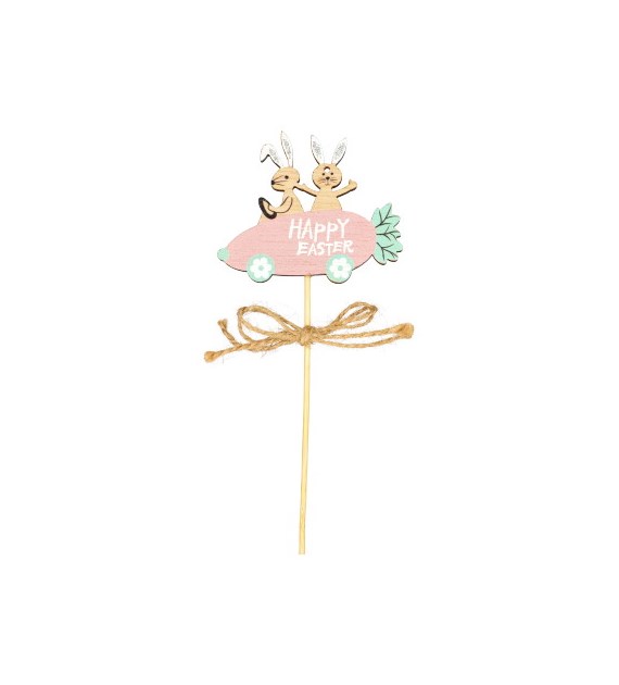 Dekoracja na piku z zajączkiem, mix wzorów