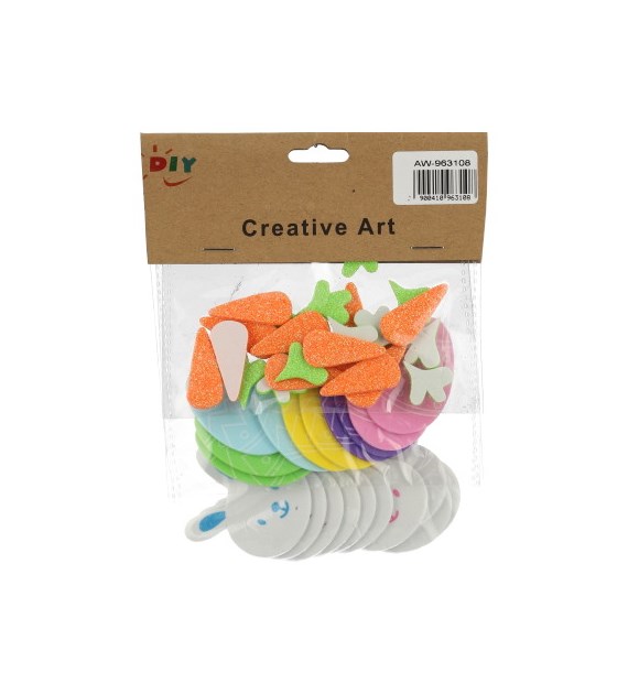 Zestaw kreatywny - naklejki piankowe 44 szt