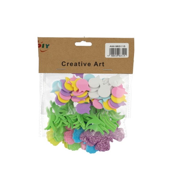 Zestaw kreatywny - naklejki piankowe 92 szt