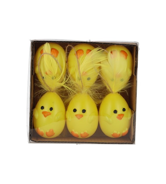 Jajka kurczaczki 6cm, 6szt