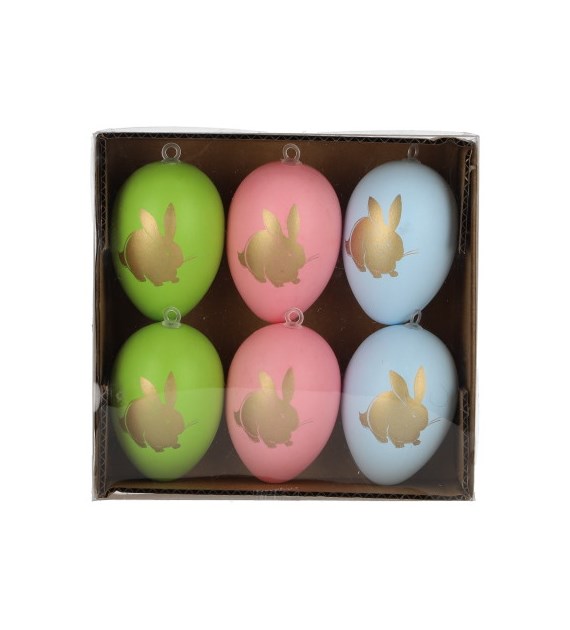 Jajka z zajączkiem 6cm, 6szt