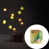 Copper wire z mini LED 10L z kurczakami i jajkami