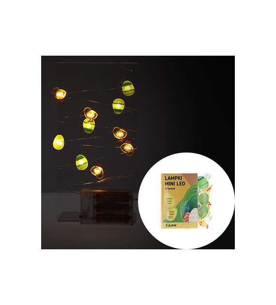 Copper wire z mini LED 10L z kurczakami i jajkami
