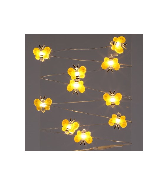Copper wire z mini LED 10L z pszczółkami