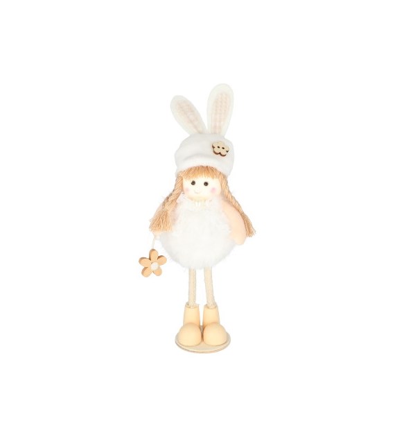 Dekoracja do postawienia - materiałowa dziewczynka 18 cm