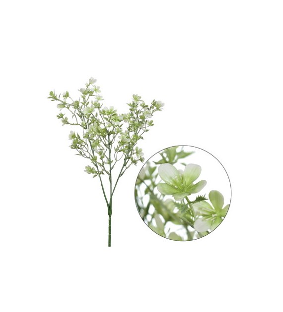 Gałązka liści, 69cm, cieniowany zielono-biały