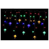 Kurtyna świetlna 300x70cm 120LED z gwiazdkami multikolor, sieciowa, zew.