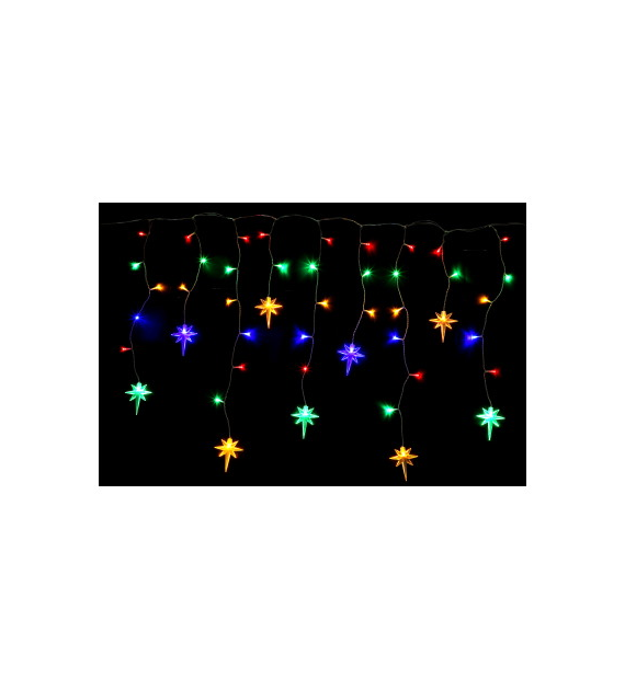 Kurtyna świetlna 300x70cm 120LED z gwiazdkami multikolor, sieciowa, zew.