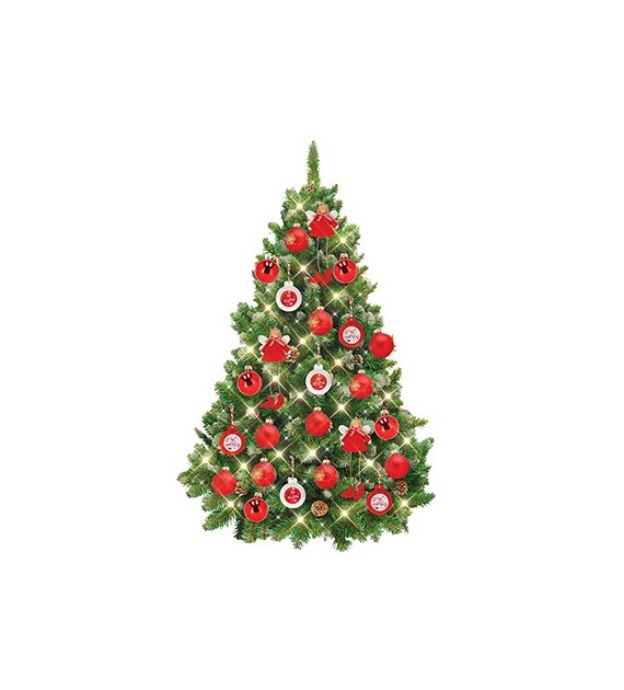 Zestaw choinkowy czerwony 24 elementy