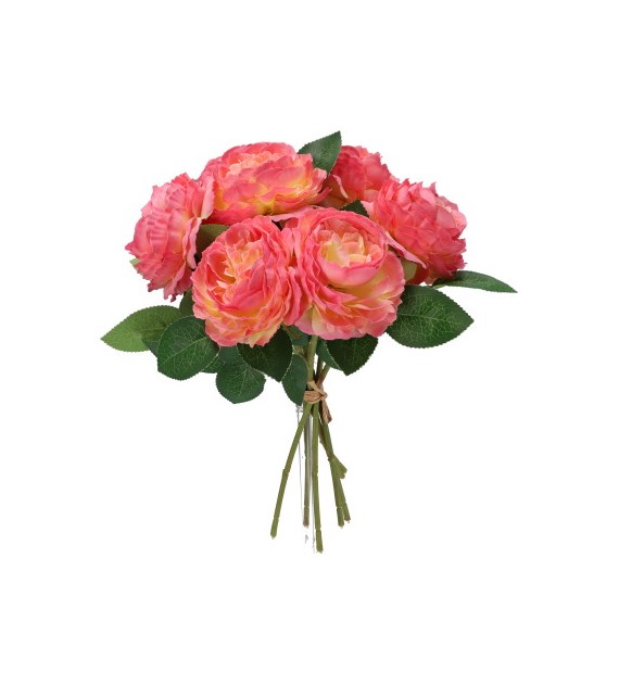 Wiązka 7 róż angielskich, 28cm, pudrowy róż