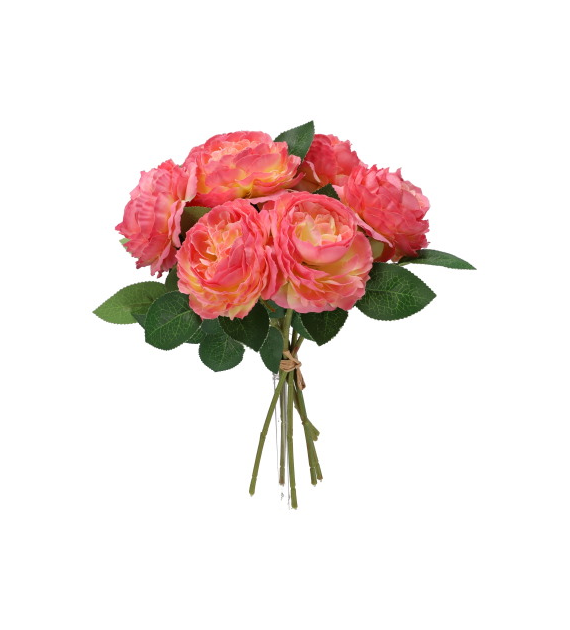 Wiązka 7 róż angielskich, 28cm, pudrowy róż