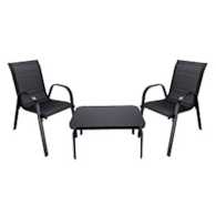 Zestaw 2 krzesłą FIESTA składane + stolik 71x51x37cm