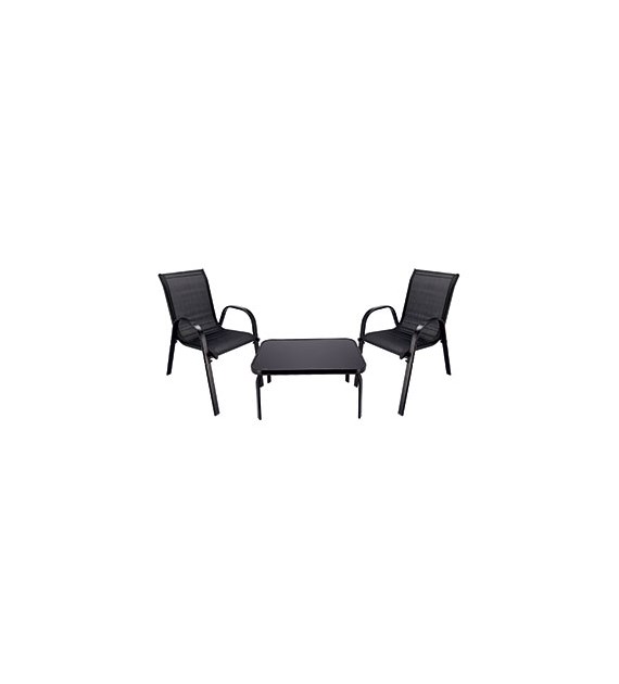 Zestaw 2 krzesłą FIESTA składane + stolik 71x51x37cm