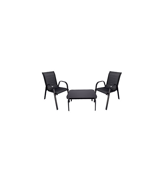 Zestaw 2 krzesłą FIESTA składane + stolik 71x51x37cm
