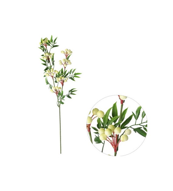Gałązka owocowa 70cm, krem