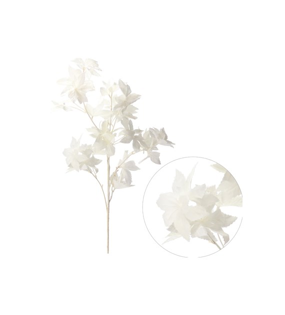 Gałązka liści, 85cm, biały