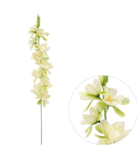 Gałązka orchidei, 78cm, kremowy