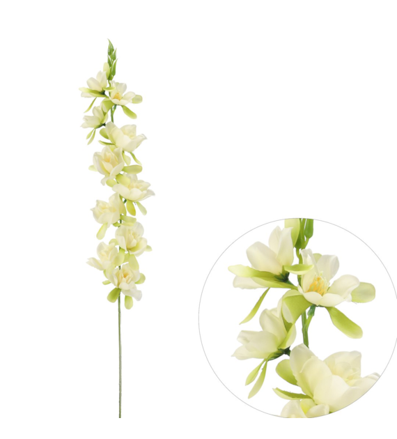 Gałązka orchidei, 78cm, kremowy