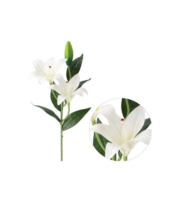 Gałązka lilii, 70cm, biały