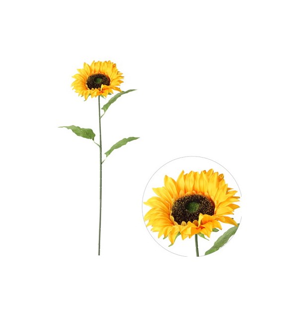 Gałązka słonecznika, 72cm, żółty