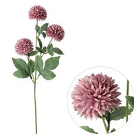 Gałązka 3 chryzantem, 67cm, fioletowy