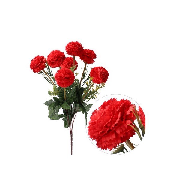 Bukiet 7 chryzantem, 37cm, czerw