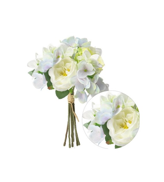 Bukiet mieszany, 26cm, biało -nieb