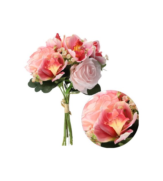 Bukiet mieszany, 32cm, róż